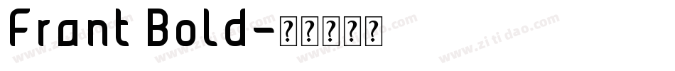 Frant Bold字体转换